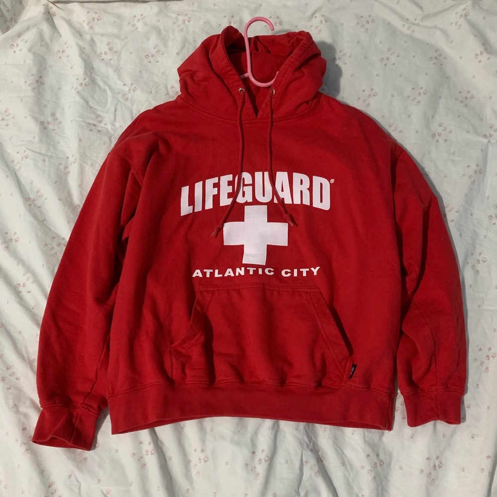 lifeguard red atlantic city hoodie